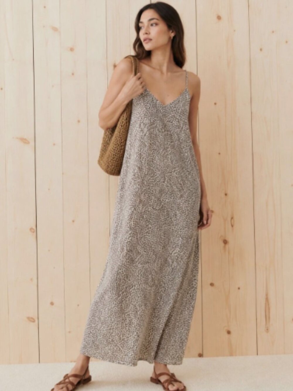Jenni Kayne Leopard Slip Dress Large XS